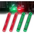 thumbnail image 1 of Paquete de 4 luces de navegación marina, luces de popa, tiras de luces LED marinas, rojo y verde, 1 of 4