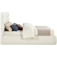 thumbnail image 4 of Meridian Furniture Adam Cream Boucle Fabric Queen Bed, 4 of 10