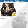 thumbnail image 6 of Jiueut Dog Paw Cow Pattern Recliner Cover, Anti Slip Couch Protection Soft Recliner Chair Covers with Storage Pockets, 6 of 7