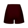 thumbnail image 4 of FAOWME Girls Summer Linen Shorts Kids Casual Drawstring Elastic Waist Beach Short Pants With Pockets Wine 9-10 Years, 4 of 8