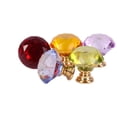 thumbnail image 4 of Tirador de cristal dorado con forma de diamante para puerta de armario, cajón, redondo, de un solo orificio, 4 of 5