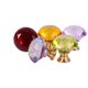 thumbnail image 2 of Tirador de cristal dorado con forma de diamante para puerta de armario, cajón, redondo, de un solo orificio, 2 of 5