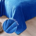 thumbnail image 4 of Exclusivo Mezcla Twin Size Flannel Fleece Velvet Plush Bed Blanket as Bedspread, Coverlet, Bed Cover (60"x80", Cobalt Blue), 4 of 11