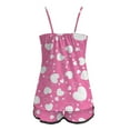 thumbnail image 5 of Valentines Sleepwear for Women Couple Date Ladies Sleeveless Deep V Vest And Shorts 2 Piece Loungewear Heart Festive Gifts Love Print Valentines Sleepwear, 5 of 5