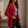 thumbnail image 6 of Azrian Women’s Open Front Ribbed Knit Long Cardigan, Casual Long Sleeve Outerwear Sizes S-2XL, 6 of 8