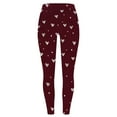 thumbnail image 4 of Simua Women's Valentine's Day Colorful Heart Print High Waist Tight Yoga Pants Leggings - Stretchy Casual Gym Spring Summer Fashion Wear, 4 of 9