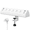 White, variant on VILONG Desk Clamp Power Strip Usb C,40W Total Fast Charging Station,5 Outlets 6USB,1200J Surge Protector,6Ft Cord,Fit 1.6" Edge,Black,ETL Listed