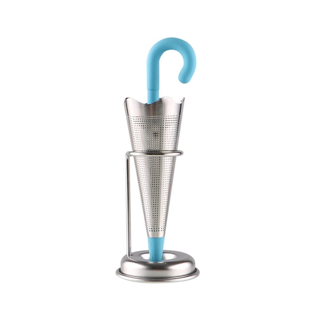 Infusor de té creativo con forma de paraguas, silicona, acero inoxidable, bolsa de té, filtro de hojas, colador de té, tetera, accesorio para cocina, utensilios de cocina