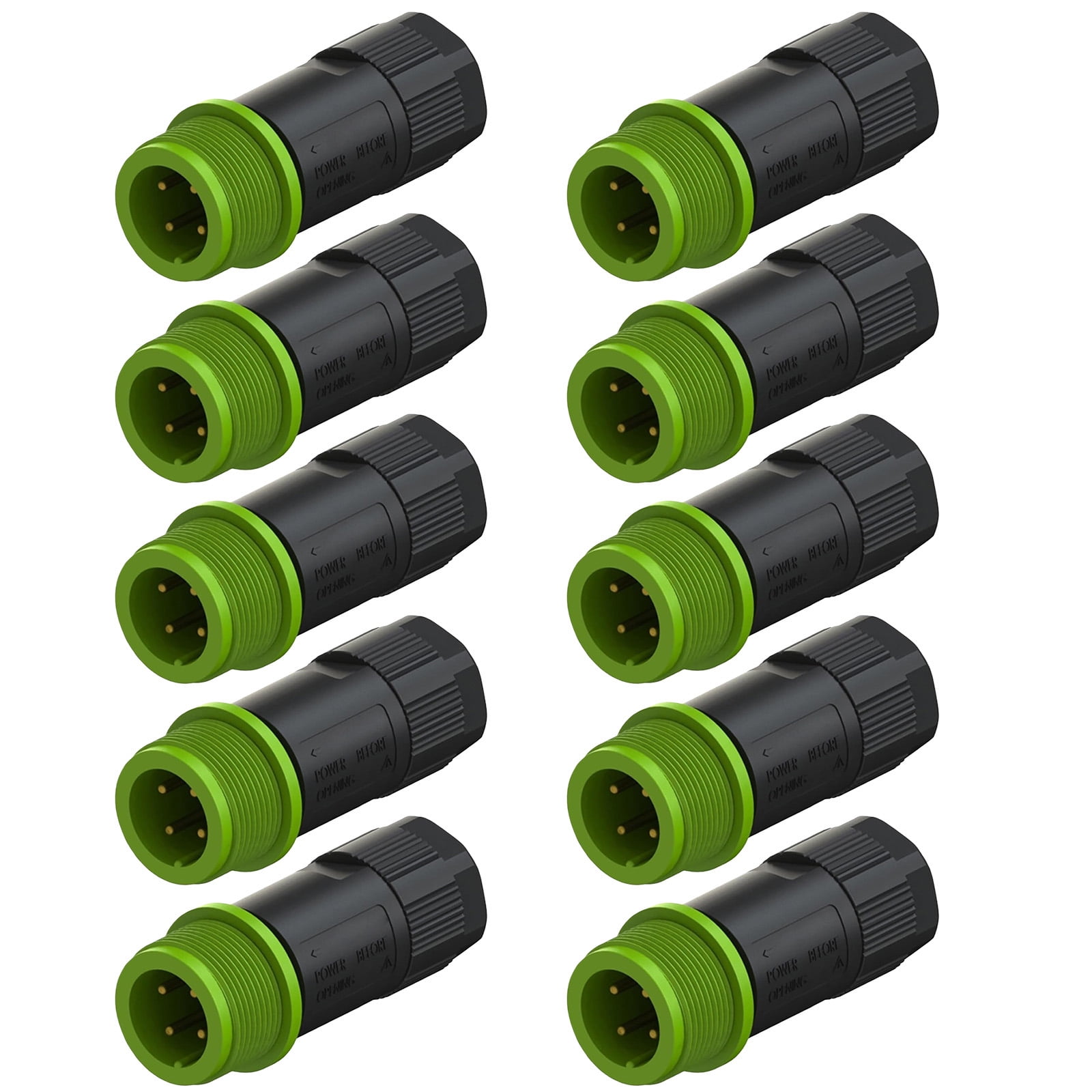 10pcs 4 Pin Male Terminals Block Secure Connection for Outdoor Industrial Durability