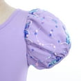 thumbnail image 5 of IBTOM CASTLE Girls Ballet Leotards Dance Wear Butterfly Shiny Sequins Dance Tutu Dress Puff Sleeve Keyhole Back Ballerina Costume 3-4 Years Purple, 5 of 8