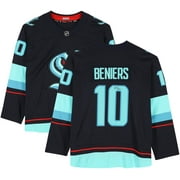 Matty Beniers Seattle Kraken Autographed Navy Fanatics Breakaway Jersey - No Patch - Fanatics Authentic Certified