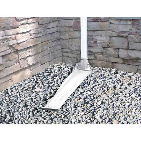 1 Pc, Frost King Drain Away 0.1 In. H X 9 In. W X 46 In. L White Vinyl Downspout Extension