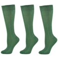 thumbnail image 5 of Sierra Socks 3-Pack Girls’ Knee High School Uniform Socks Cotton Cable Knit White, 5 of 15