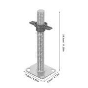 DEEPCRAFF Durable Adjustable Scaffold Jack, Plated Silver, Wide Base Plate, Building Support