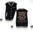 thumbnail image 3 of There's Power In The Name of Jesus Hoodie Baseball Uniform Jackets Men Women Jesus Saves Fashion Autumn Streetwear Coats, 3 of 5