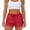 Red, variant on Lyrcatrment Women Gym Shorts Quick-Dry 2 In 1 Elastic High Waisted Drawstring 4 Pockets Summer Casual Lightweight Workout Athletic Short