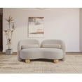 thumbnail image 3 of Meridian Furniture Daphne Beige Chenille Fabric Loveseat, 3 of 19