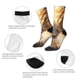 thumbnail image 4 of Honeii Golden Horned White Dragon Print Adult Socks,Crew Socks,Casual Calf Socks,Daily Wear Socks for Men & Women, Perfect for Sports, Casual and Everyday Use, 4 of 6