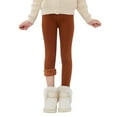 thumbnail image 2 of Lovebay 2-13Y Child Girls Winter Warm Fleece Tight Pants Solid Thicken Leggings,Caramel, 2 of 9