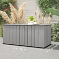 thumbnail image 3 of Outsunny 125.5 Gallon Deck Box, Outdoor Storage Box with Gas Struts, Grey, 3 of 10