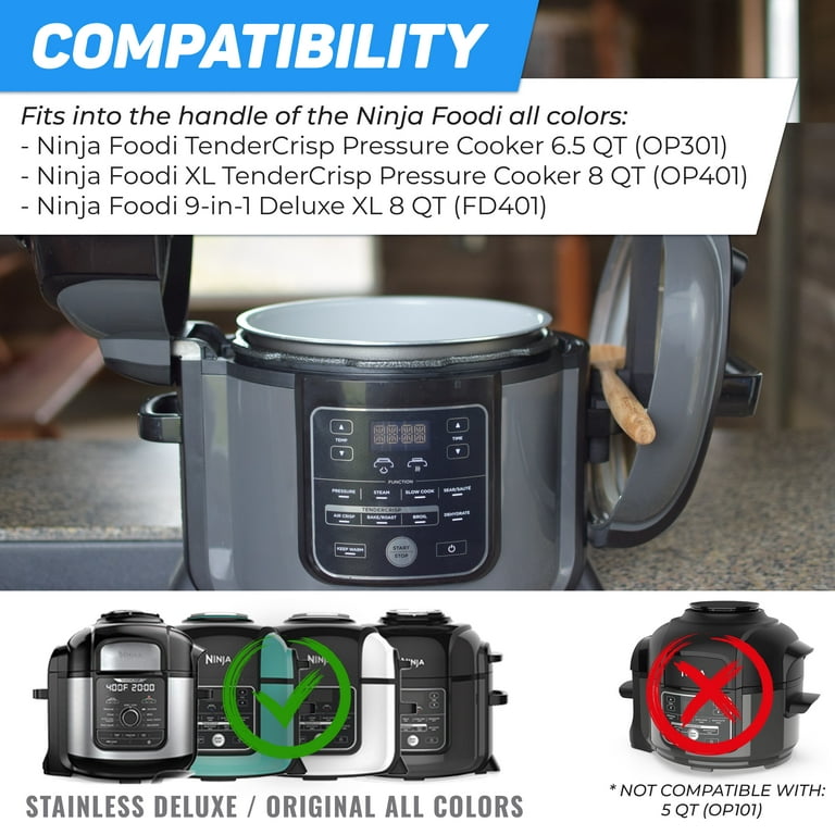 The Steam Boss - Lid and Spoon Rest  Accessories Compatible with Ninja  Foodi Pressure Cooker Air Fryer 