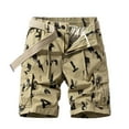 thumbnail image 2 of WREESH Men's Cargo Shorts Plus Size Cargo Shorts Multi-Pockets Relaxed Summer Beach Short Pants Outdoor Workout Shorts Khaki, 2 of 9