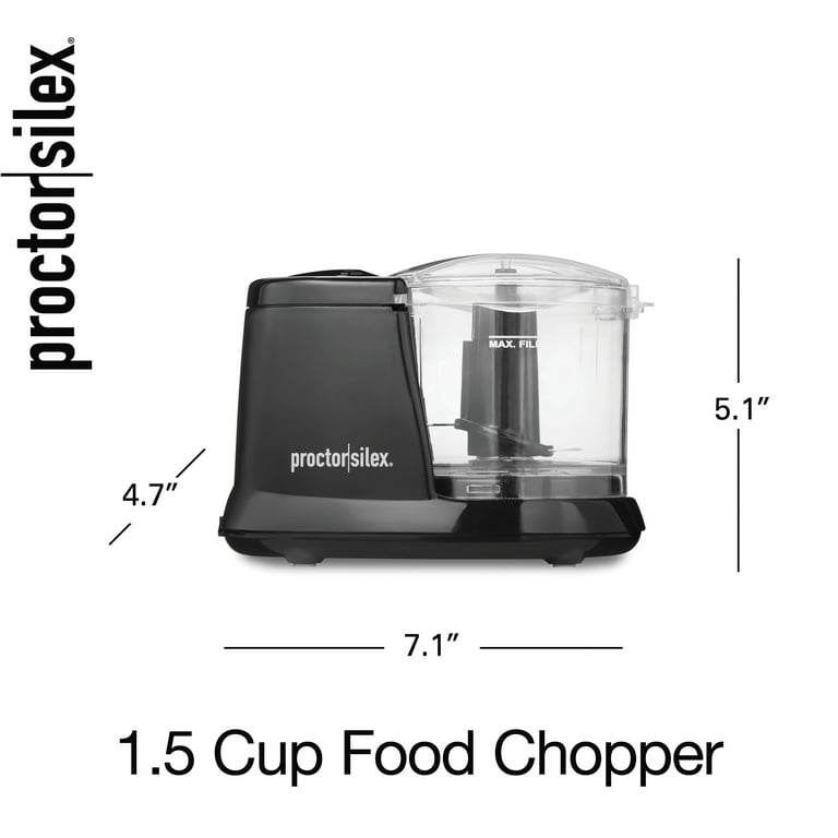 Black & Decker Electric Chopper 1.5 Cup Capacity White Food Processor