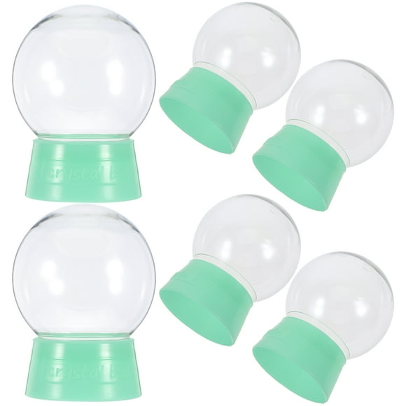 6pcs Round Snow Globe Diy Kit: 270ml Unique Snowglobe Decoration Transparent Empty Snow Globe For Home Decor Empty Snowglobe For Crafts