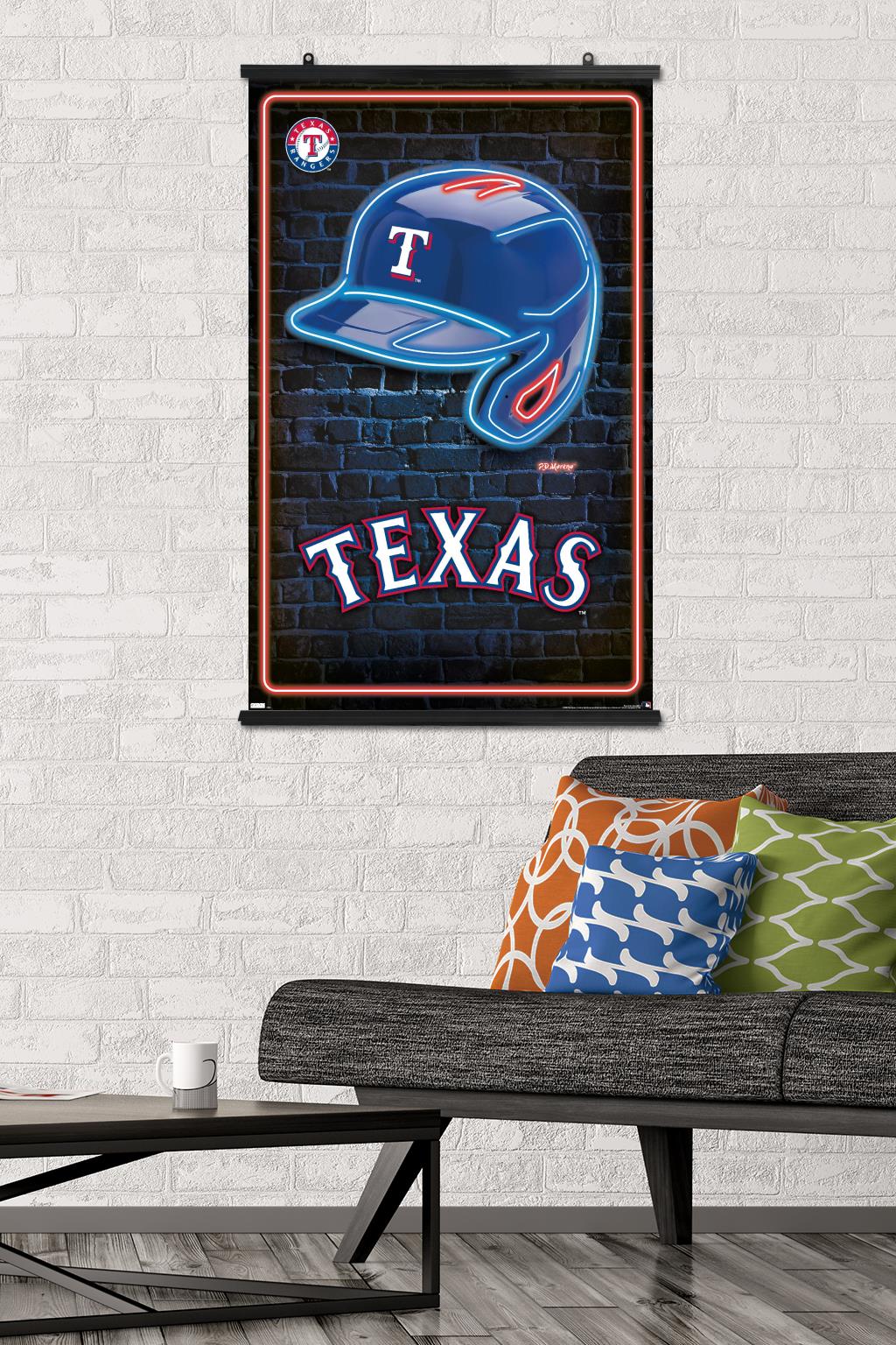 MLB Texas Rangers - Neon Helmet 23 Wall Poster, 22.375" x 34"