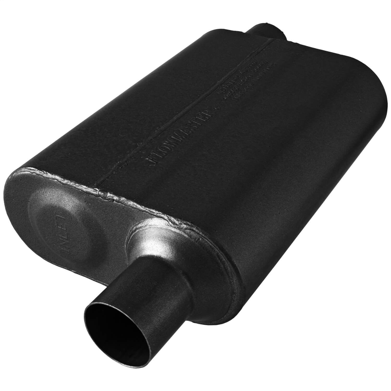 Flowmaster Universal 40 Delta Flow Muffler 2.50 Offset In 2.25 Dual Out Flowmaster Universal 40 Delta Flow Muffler 2.50 Offset In 2.25 Dual Out