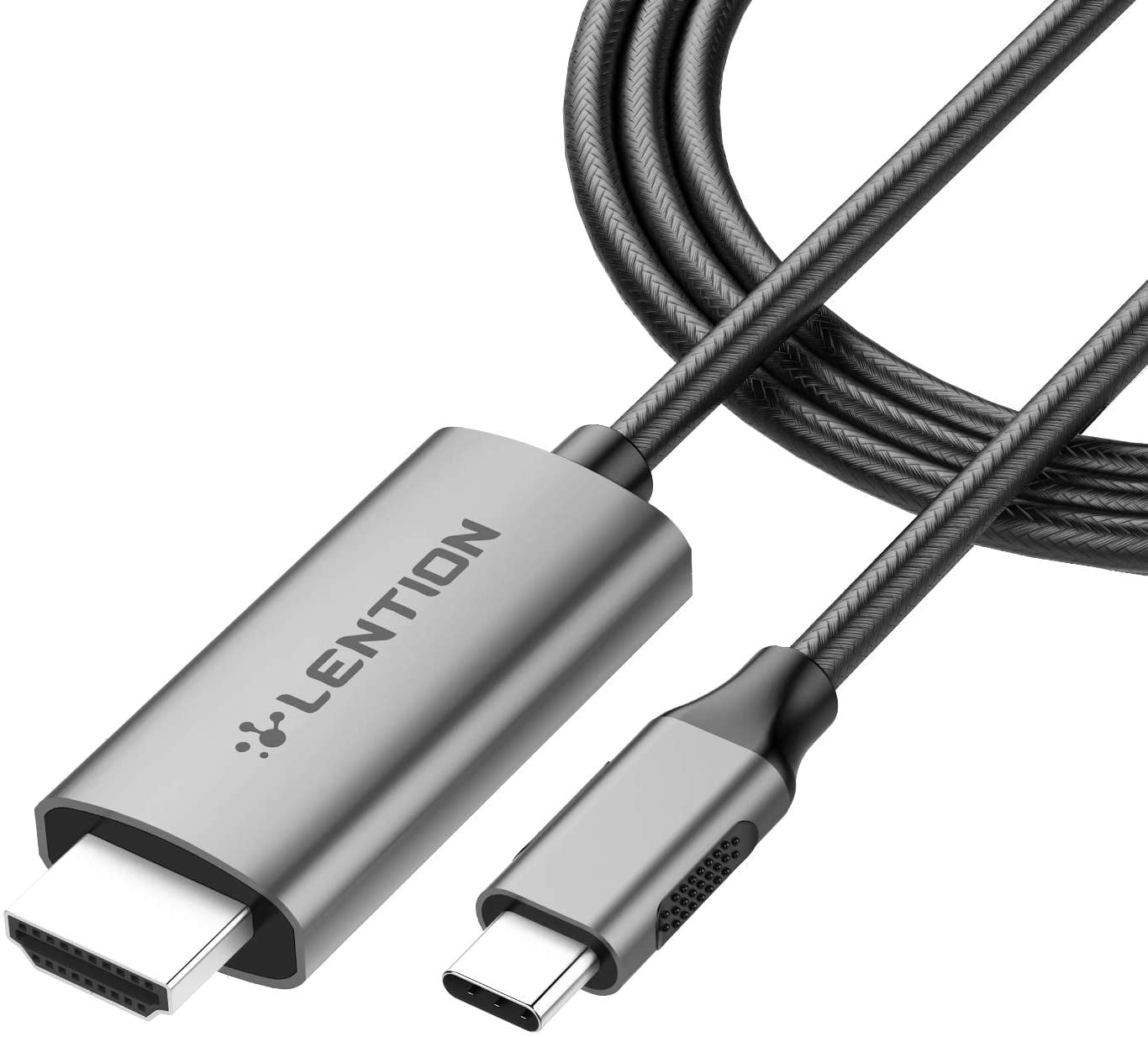 aankunnen verbanning Socialisme LENTION 6FT USB C to HDMI 2.0 Cable Adapter(4K/60Hz)Compatible 2023-2016  MacBook Pro,New iPad/Surface/Mac Air,Samsung(CU707-2M,Gray) - Walmart.com