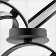 thumbnail image 6 of Nicole 14.25" 2-Light Modern Minimalist Aluminum Ring Integrated LED Semi Flush Mount, Black, 6 of 10