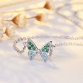 thumbnail image 2 of Collier de couloir papillon de mode: Strass Pendentif Collier Clavicule Collier Clavicule, 2 of 10