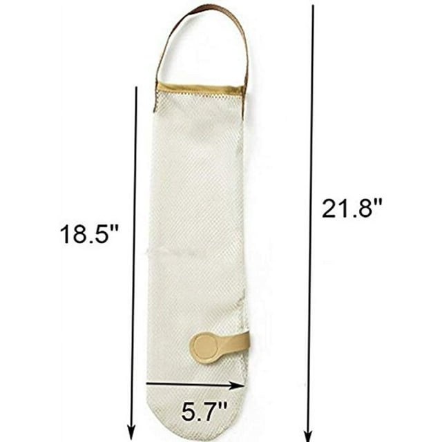 Hanging Mesh Storage Bags For Vegetables,Potatoes,Onions,Garlics,Long and Large Reusable Net Storage Tote Bags for Fruit Veggies Green Pepper or Garbage Bag Pack of 5 (Blue)