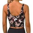 thumbnail image 4 of Goofa Butterfly Printed Sports Bras for Women, High Impact Running Bra Workout Crop Tank Tops Longline Sports Bra Push up-Medium, 4 of 9
