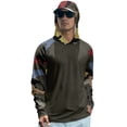thumbnail image 2 of Trgacdwlo Camo Men's UPF 50+ Sun Protection Hoodie Shirts Raglan Long Sleeve Rash Guards for Men Hiking Running Men Fishing Shirt, 2 of 5