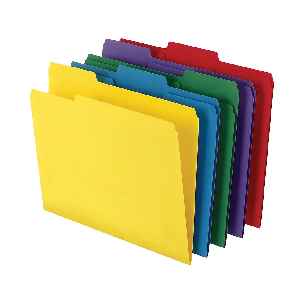 TRU RED Heavyweight Colored File Folders; Letter 3 Tab 50/Box 810351