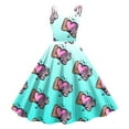 thumbnail image 1 of WILLBEST Robe de Soirée Formelle Sans Manches Longueur Genou Rétro Ligne A Évasée pour Femmes Saint-Valentin, 1 of 2