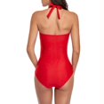 thumbnail image 3 of Tummy Contrôle Maillot de Bain Licol une Seule Pièce Minceur Vintage Rétro Maillot de Bain Femmes Ruché Pousser jusqu'à Maillot de Bain (Taille Rouge: XL), 3 of 7