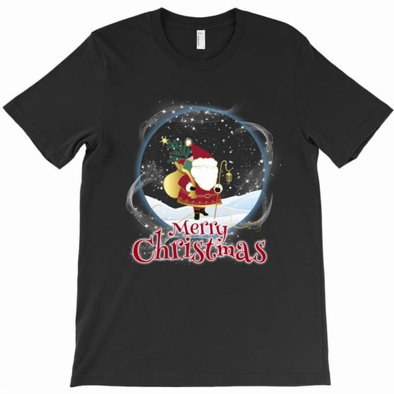 Merry Christmas St. Nick Claus Ho Ho Ho Funny Holiday Quote Graphic T-Shirt G0132, Up to 5XL