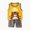 Z13_Yellow, variant on kaprioy Toddler Baby Boys Summer Outfits Baby Cartoon Print T-Shirt Tops Vest Shorts Suit 2Pcs Cute Baby BoysSummer Clothes For Baby Boys' Clothing Sets