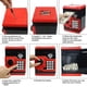 thumbnail image 4 of Mini alcancía electrónica ATM para niños, juguete para bebés, caja fuerte, caja de ahorro de dinero, cerradura con contraseña para niños, niños y niñas, el mejor regalo (rojo), 4 of 5