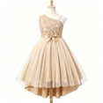 thumbnail image 4 of Girls Shoulder Chiffon Sequin Girl Birthday Party Dress Girls Sweaters Size 8 11 Years, 4 of 5