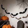 thumbnail image 2 of YiFudd Halloween Bat Hanging Garland, Glow-in-the-Dark Luminous Wall Decor for Indoor Outdoor Party Background, 71in, 2 of 7