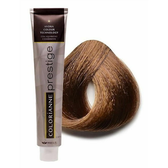 Brelil Colorianne Prestige Permanent Cream Hair Color 100 ml | Rich Coverage, Long-Lasting, Made in Italy - 8.38H