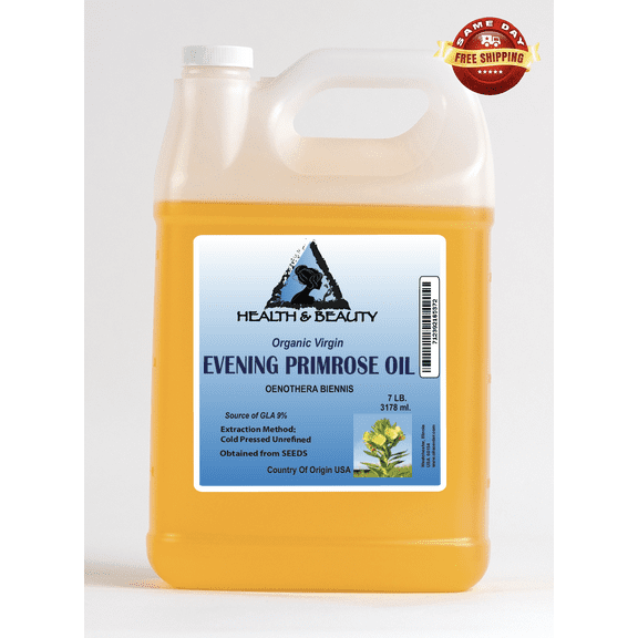 Evening Primrose Oil Unrefined Organic Carrier Cold Pressed Pure 7 Lb