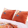 thumbnail image 1 of 36 Inch Quilted King Pillow Sham, Cotton Rich Fill, Multicolor Embroidery, 1 of 1