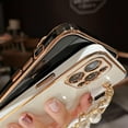 thumbnail image 3 of Compatible with iPhone Case,Cool Electro Plated Pearl with Wristband Strap Bracelet Chain Camera Lens Protection Soft Shockproof Cover Phone Case (Black,iPhone 14 Pro Max), 3 of 6