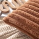 thumbnail image 3 of Pack of 2,Double-Sided Faux Fur Plush Decorative Throw Pillow Covers Fuzzy Striped Soft Pillowcase Cushion Covers for Sofa Couch Bedroom Brown 18x18 i, 3 of 4