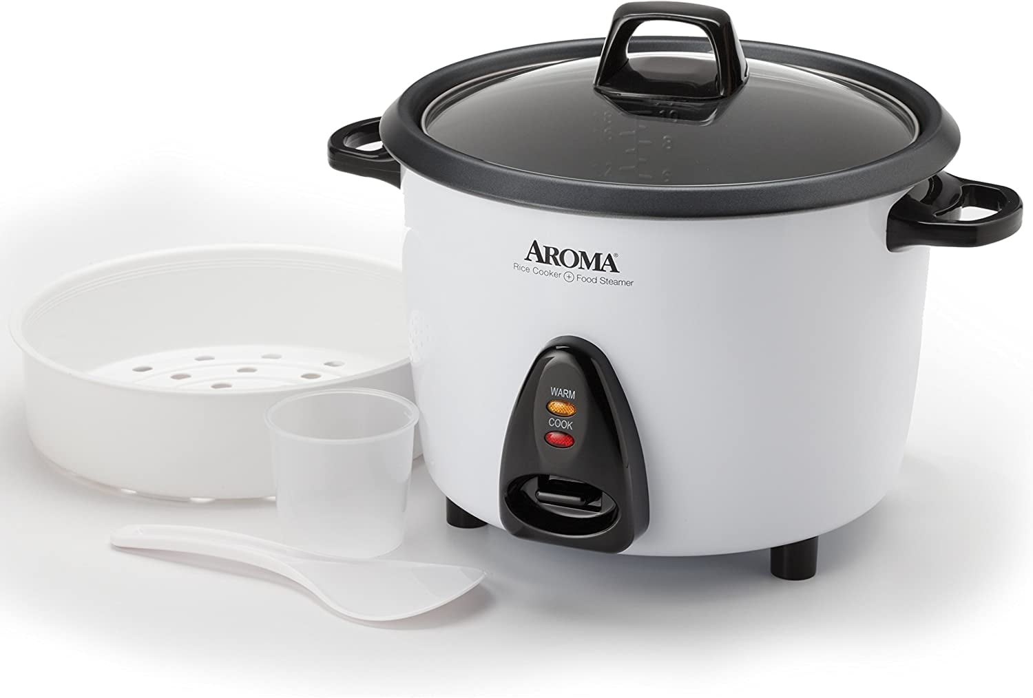 Aroma Housewares ARC-360-NGP 20-Cup Pot-Style Rice Cooker & Food Steamer,  White